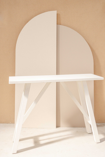 Image principal du produit Gypsophile console bois blanche